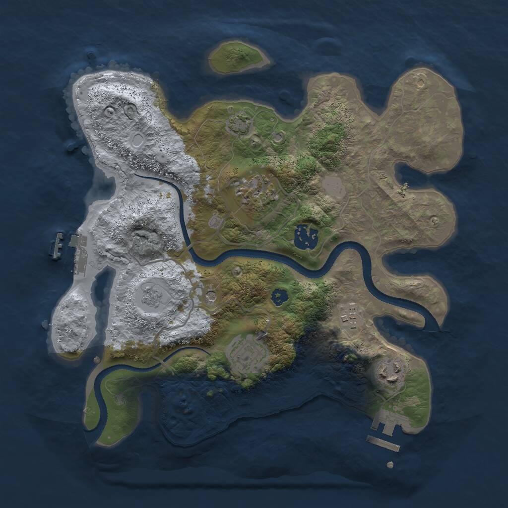 Rust Map: Procedural Map, Size: 3000, Seed: 6139923, 11 Monuments