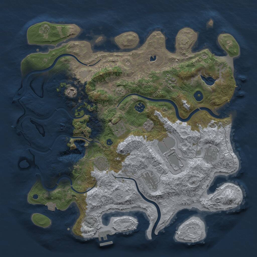 Rust Map: Procedural Map, Size: 4000, Seed: 1451393352, 14 Monuments