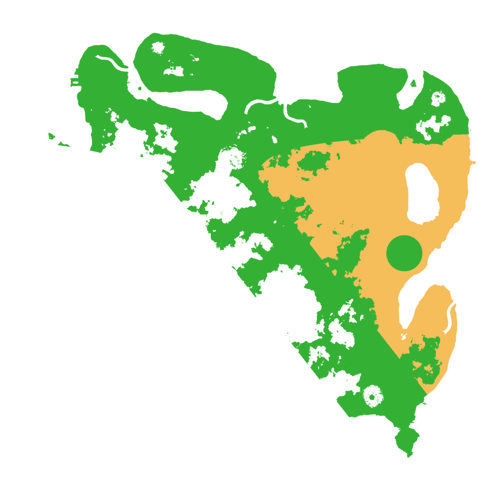 Biome Rust Map: Procedural Map, Size: 3700, Seed: 91197