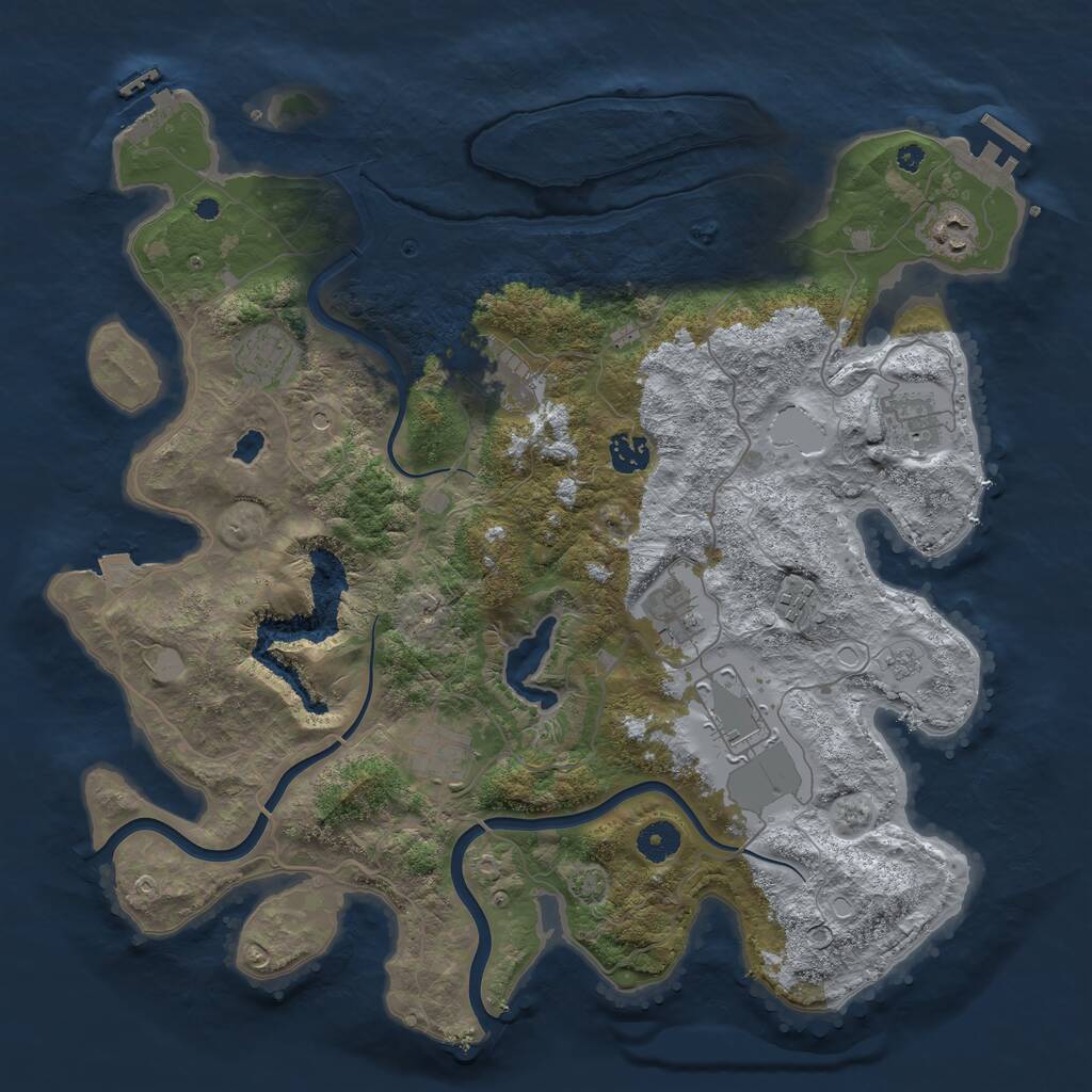 Rust Map: Procedural Map, Size: 4000, Seed: 1108664870, 15 Monuments