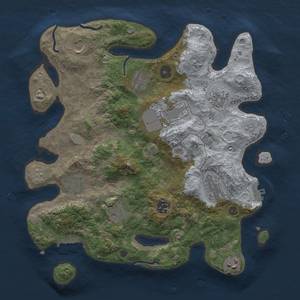 Thumbnail Rust Map: Procedural Map, Size: 3500, Seed: 80537568, 17 Monuments