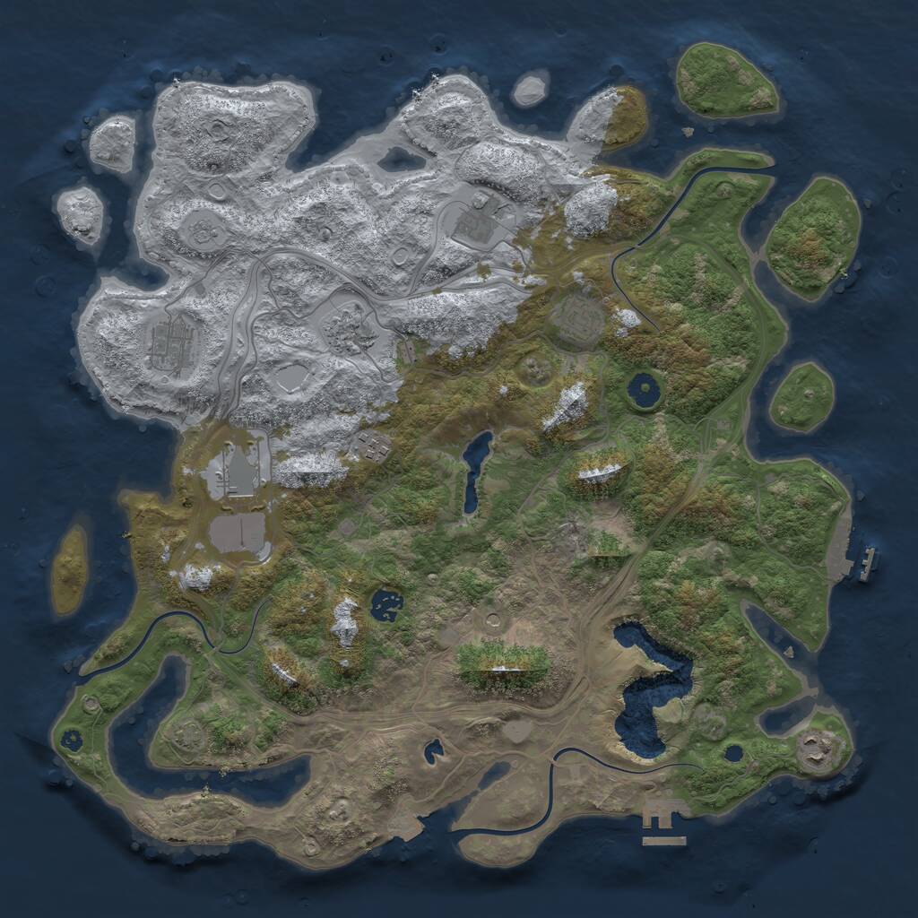 Rust Map: Procedural Map, Size: 4250, Seed: 1572225305, 14 Monuments
