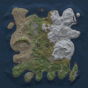 Thumbnail Rust Map: Procedural Map, Size: 3500, Seed: 37518751, 15 Monuments