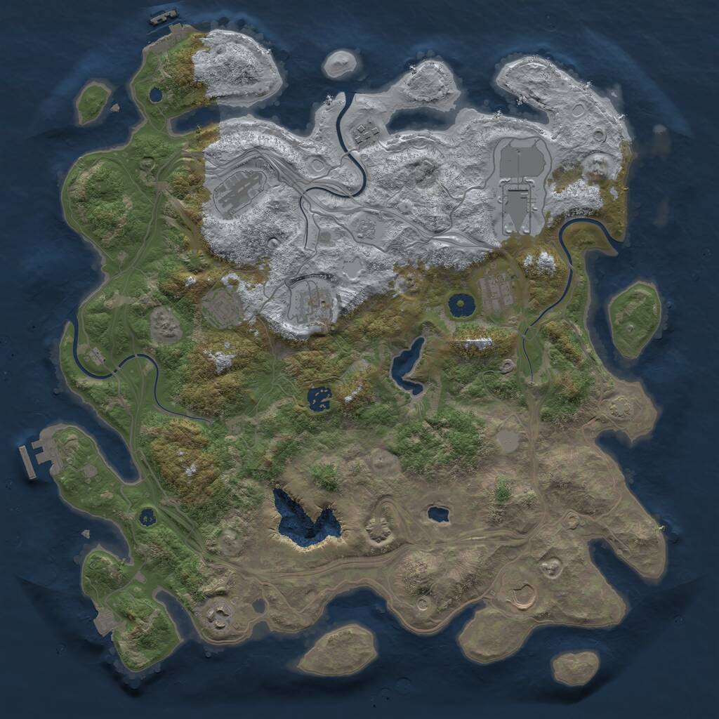 Rust Map: Procedural Map, Size: 4250, Seed: 108918, 15 Monuments