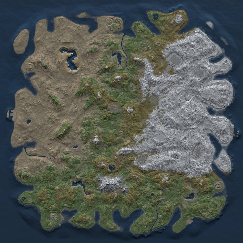 Rust Map: Procedural Map, Size: 6000, Seed: 79979509, 17 Monuments