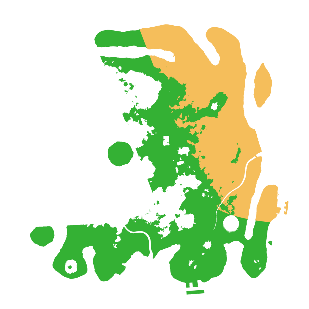 Biome Rust Map: Procedural Map, Size: 3500, Seed: 591325