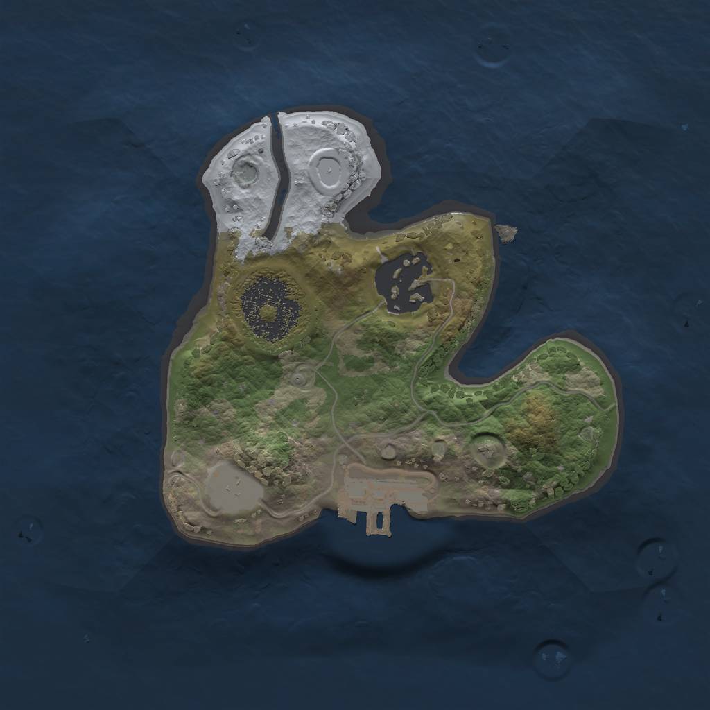 Rust Map: Procedural Map, Size: 1750, Seed: 80869470, 5 Monuments