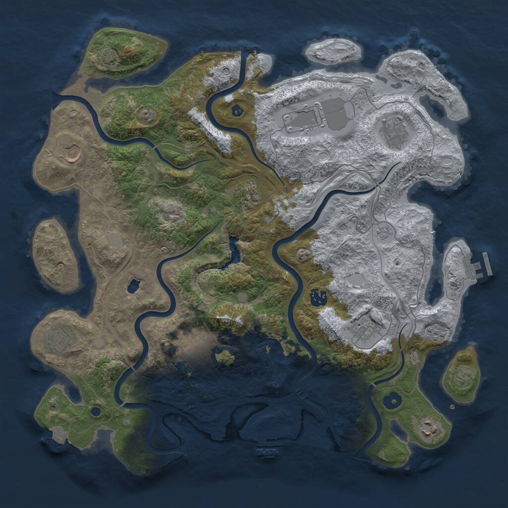 Rust Map: Procedural Map, Size: 4250, Seed: 29457, 16 Monuments