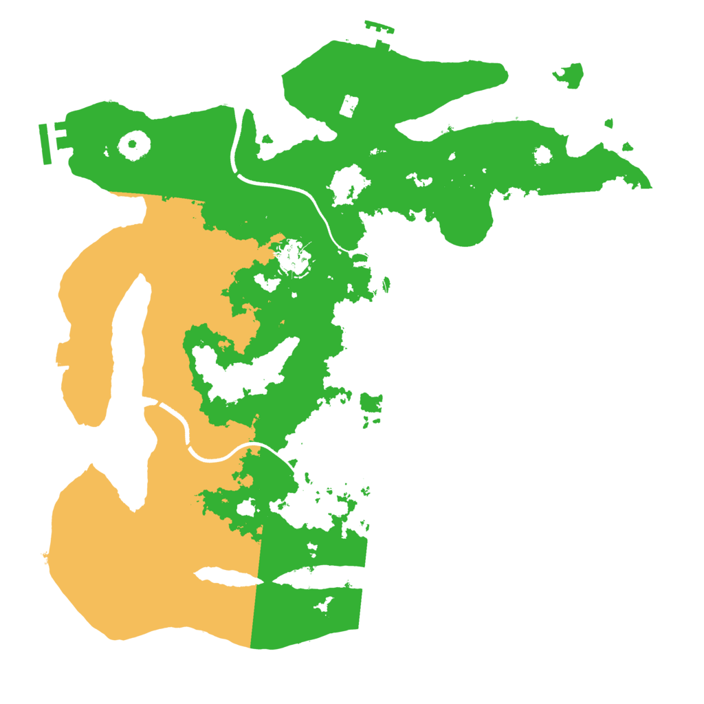 Biome Rust Map: Procedural Map, Size: 3500, Seed: 54845