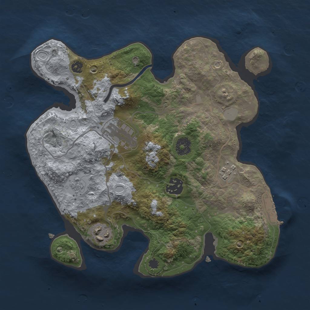 Rust Map: Procedural Map, Size: 2700, Seed: 617645917, 9 Monuments