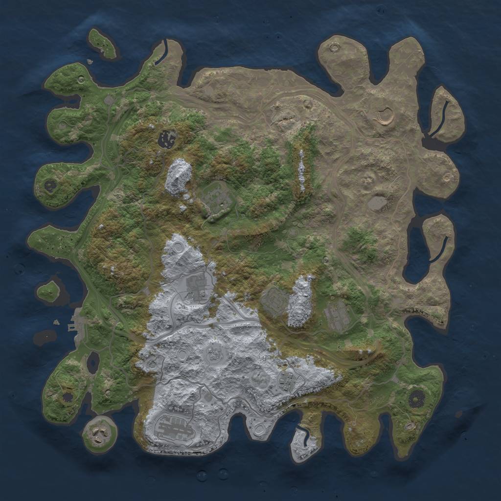 Rust Map: Procedural Map, Size: 4250, Seed: 262599, 15 Monuments