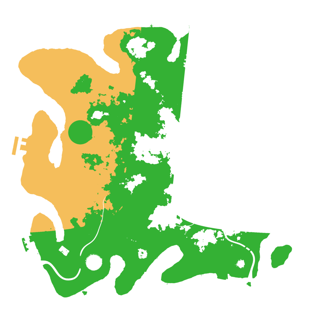 Biome Rust Map: Procedural Map, Size: 3500, Seed: 40407436