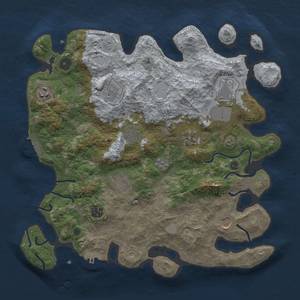 Thumbnail Rust Map: Procedural Map, Size: 3750, Seed: 1395869823, 16 Monuments