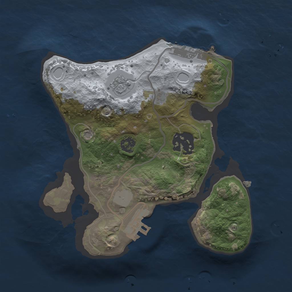 Rust Map: Procedural Map, Size: 1900, Seed: 2052108205, 7 Monuments