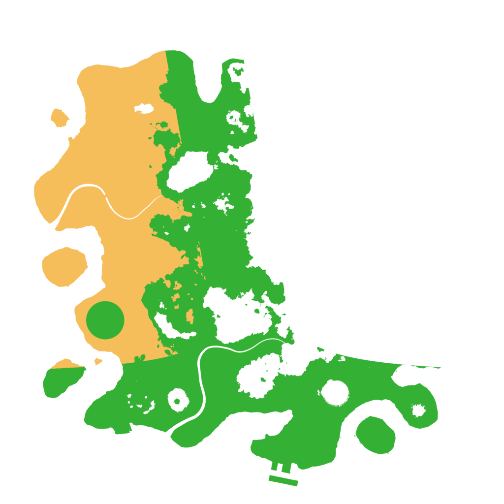 Biome Rust Map: Procedural Map, Size: 3500, Seed: 288512201