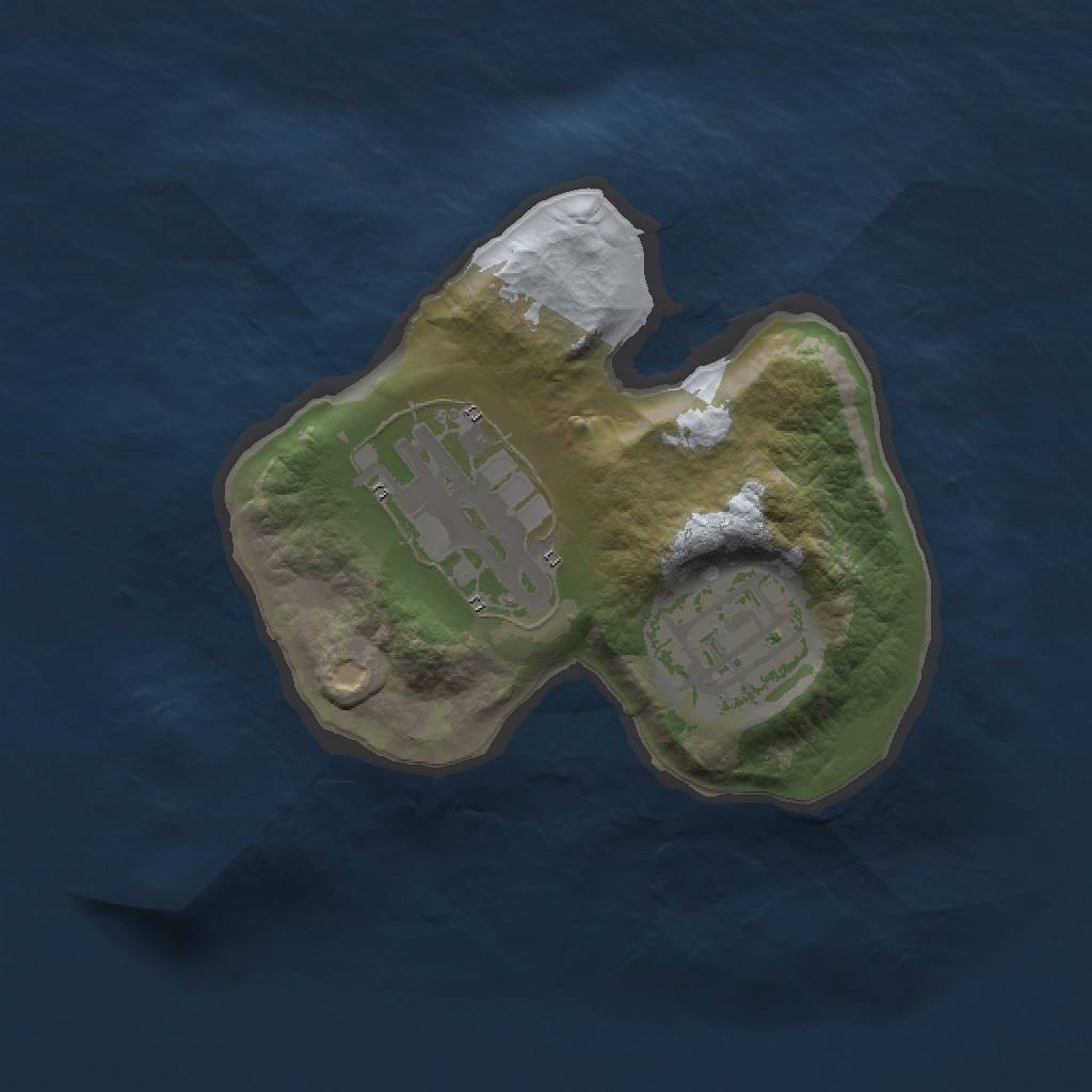 Rust Map: Barren, Size: 1500, Seed: 53869193, 4 Monuments
