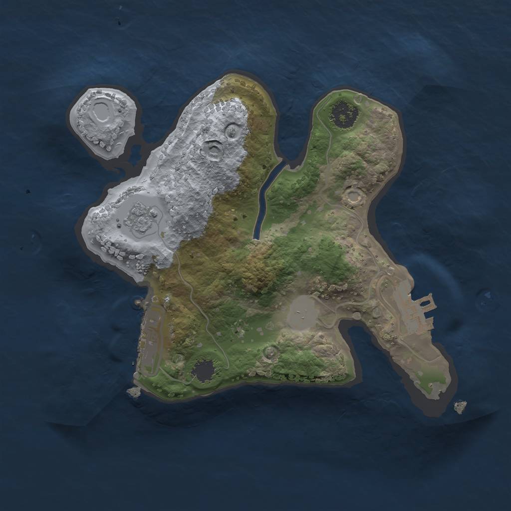 Rust Map: Procedural Map, Size: 2000, Seed: 425264482, 6 Monuments