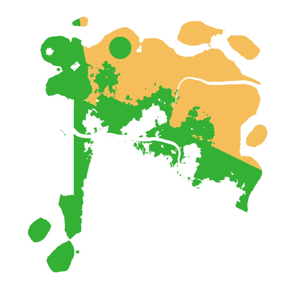 Biome Rust Map: Procedural Map, Size: 3500, Seed: 52175740