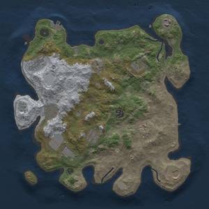 Thumbnail Rust Map: Procedural Map, Size: 3500, Seed: 999540077, 17 Monuments