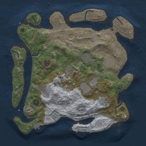 Thumbnail Rust Map: Procedural Map, Size: 3500, Seed: 313367220, 17 Monuments