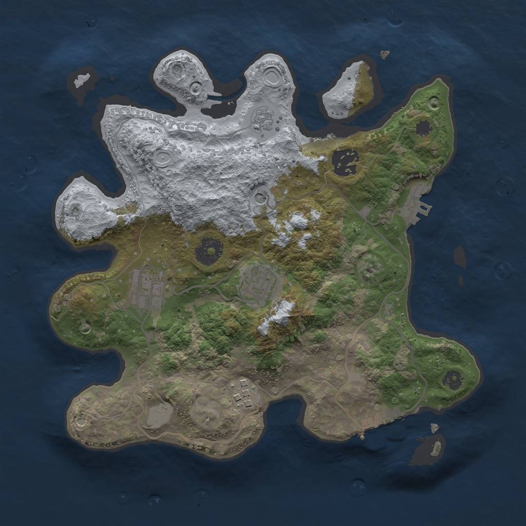 Rust Map: Procedural Map, Size: 2820, Seed: 648252, 11 Monuments
