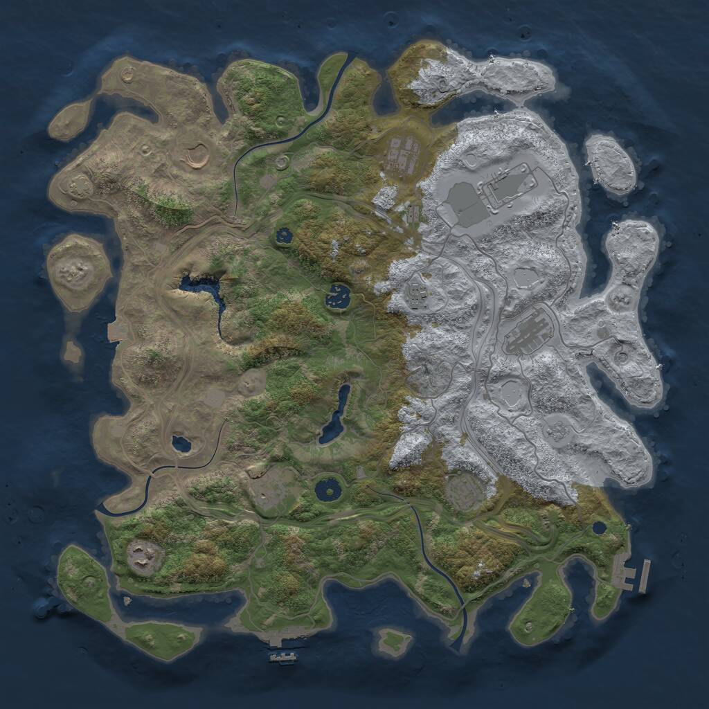 Rust Map: Procedural Map, Size: 4250, Seed: 542950696, 15 Monuments
