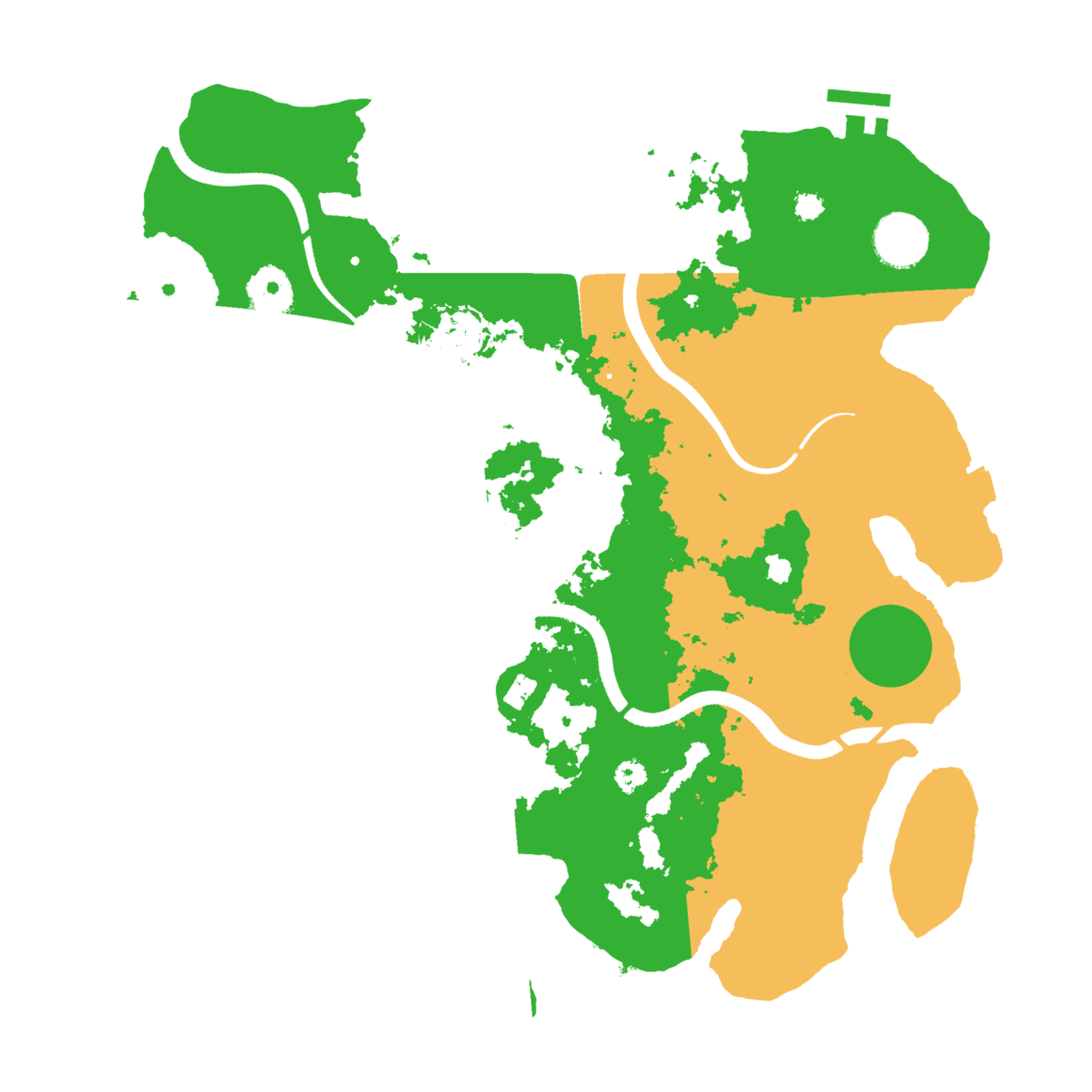 Biome Rust Map: Procedural Map, Size: 3500, Seed: 25512456