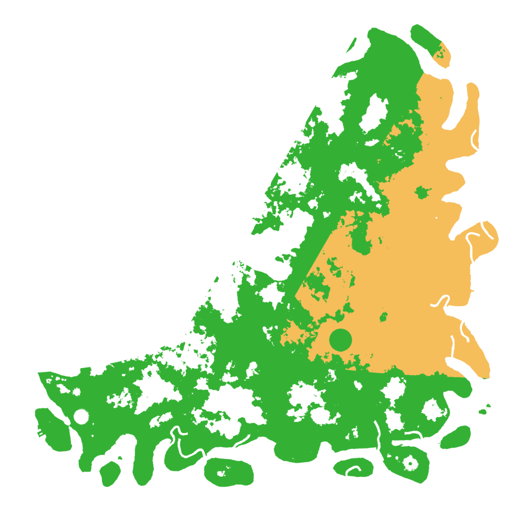 Biome Rust Map: Procedural Map, Size: 6000, Seed: 2077