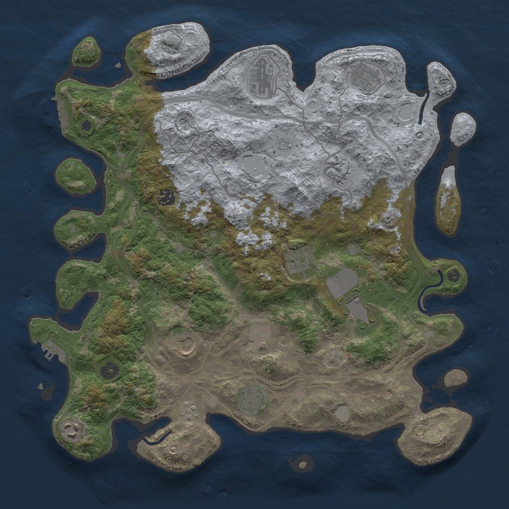 Rust Map: Procedural Map, Size: 4250, Seed: 1806057188, 18 Monuments