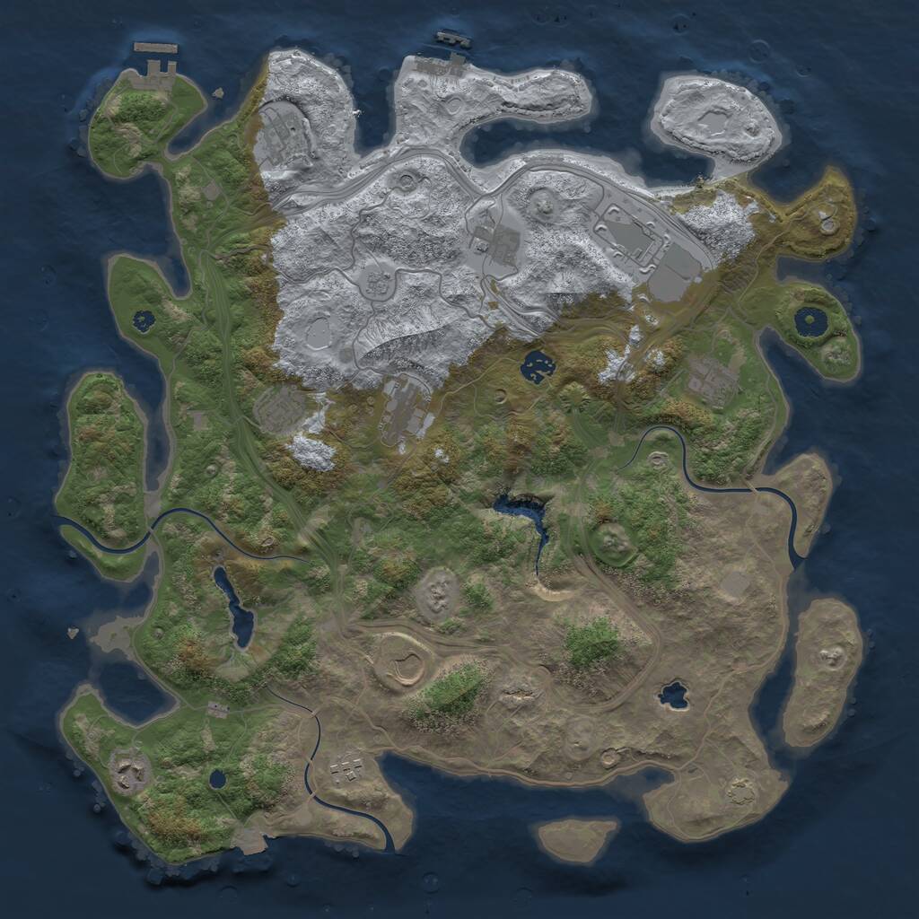 Rust Map: Procedural Map, Size: 4300, Seed: 26022023, 16 Monuments