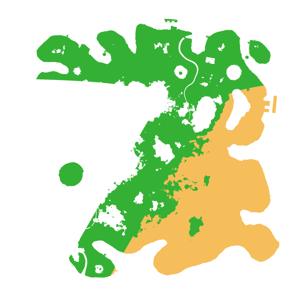 Biome Rust Map: Procedural Map, Size: 3500, Seed: 80045943
