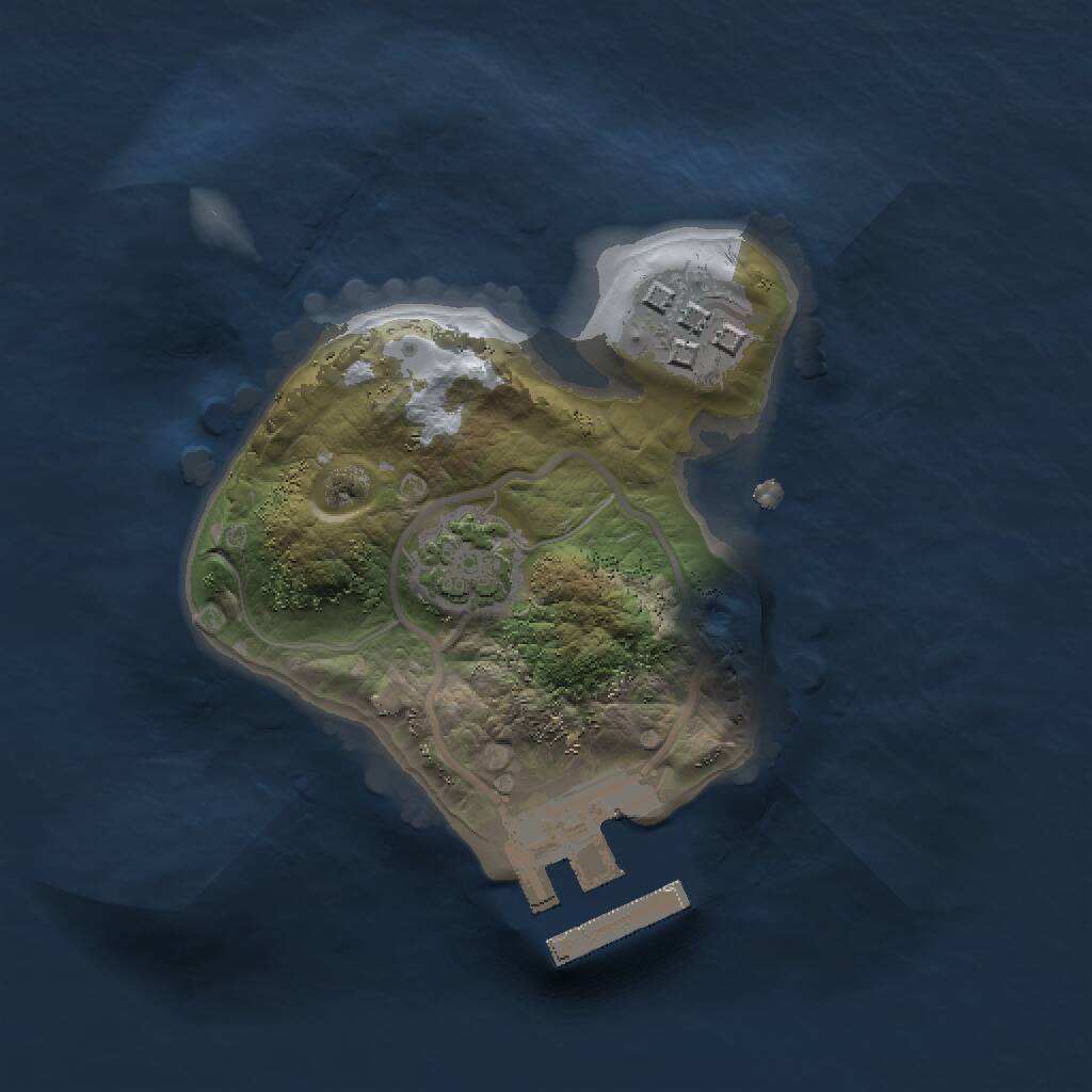 Rust Map: Procedural Map, Size: 1500, Seed: 1099313629, 4 Monuments
