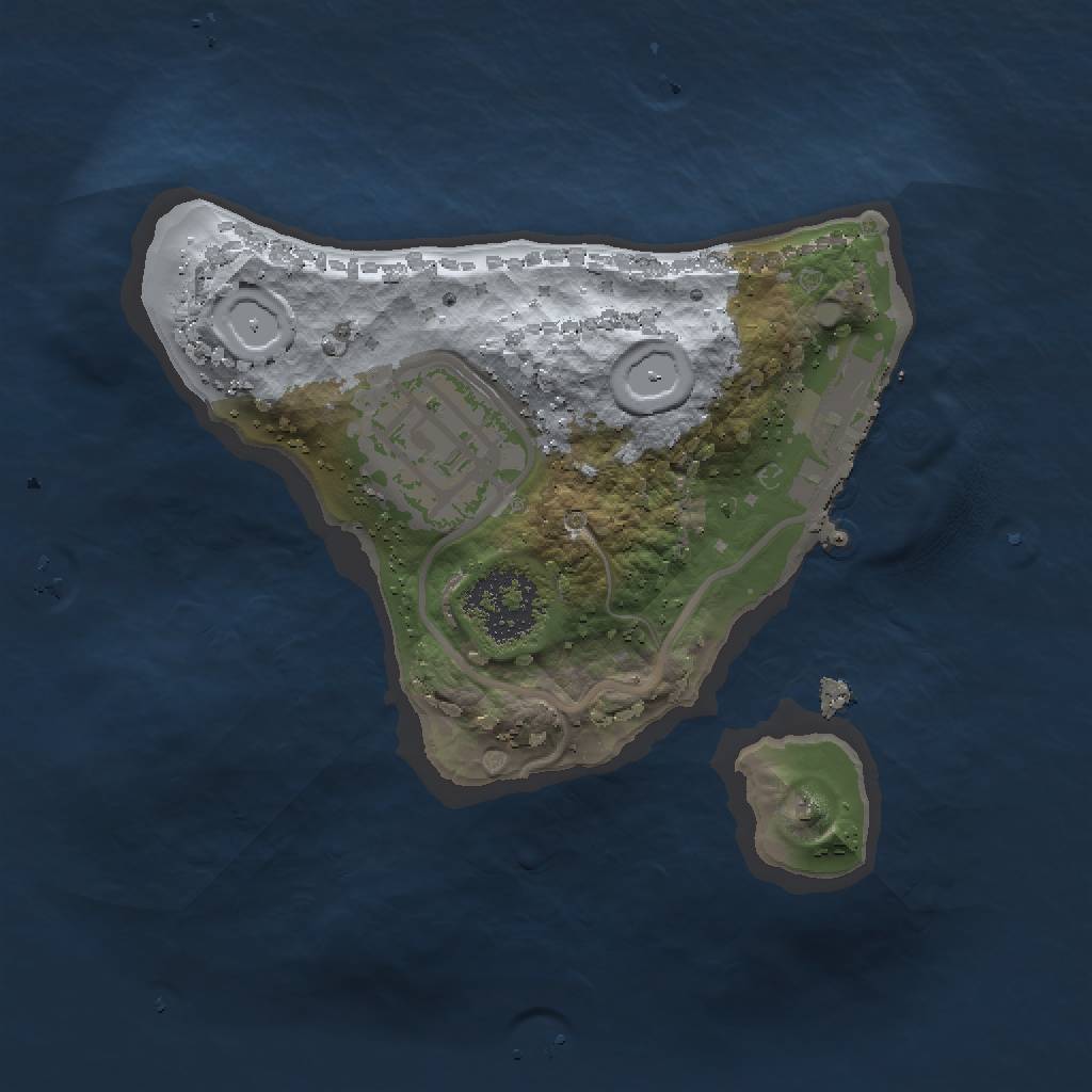 Rust Map: Procedural Map, Size: 1500, Seed: 563655, 5 Monuments