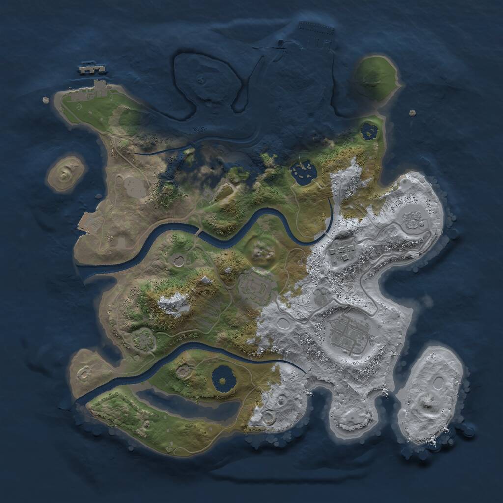 Rust Map: Procedural Map, Size: 3000, Seed: 1587705423, 11 Monuments