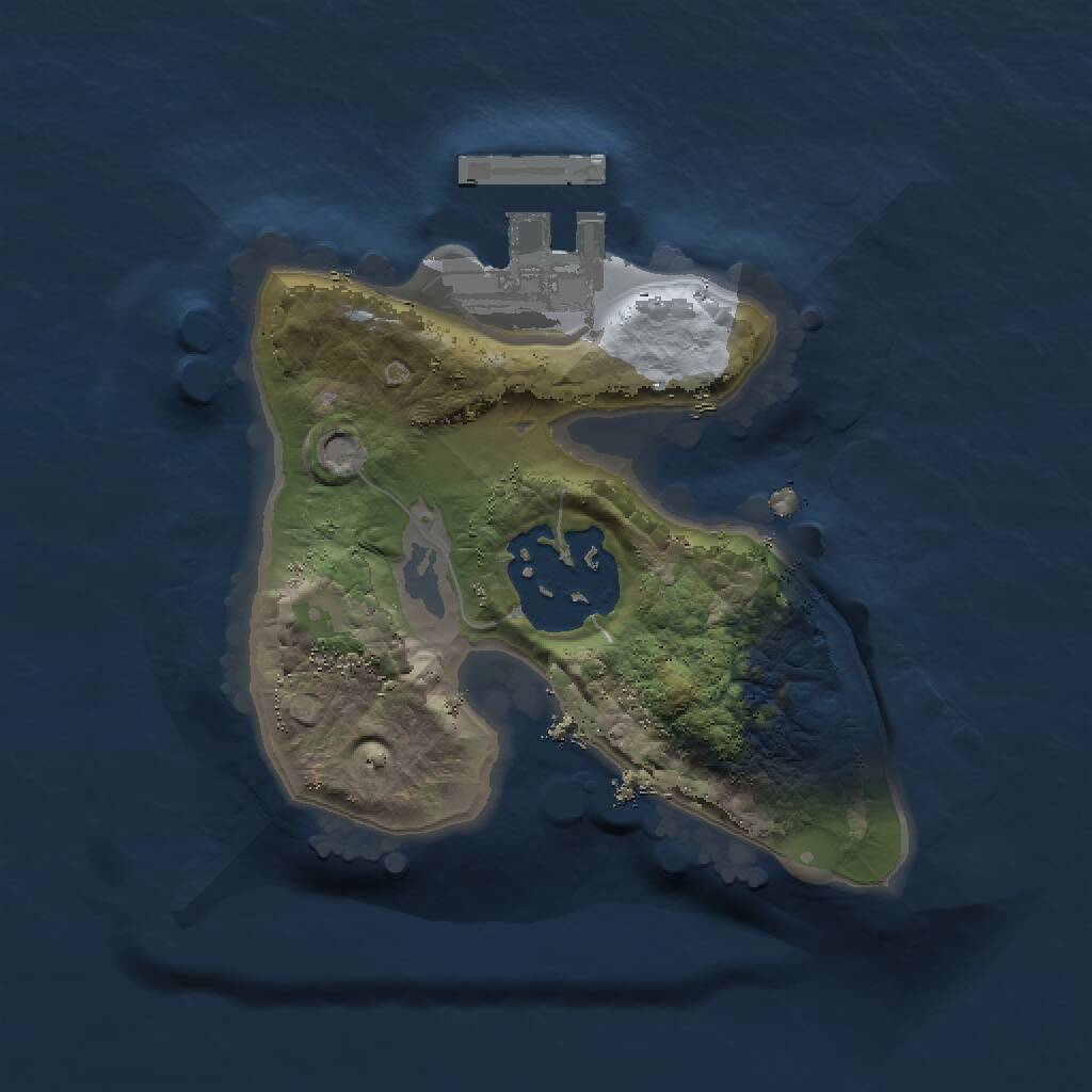 Rust Map: Procedural Map, Size: 1500, Seed: 1426296027, 3 Monuments