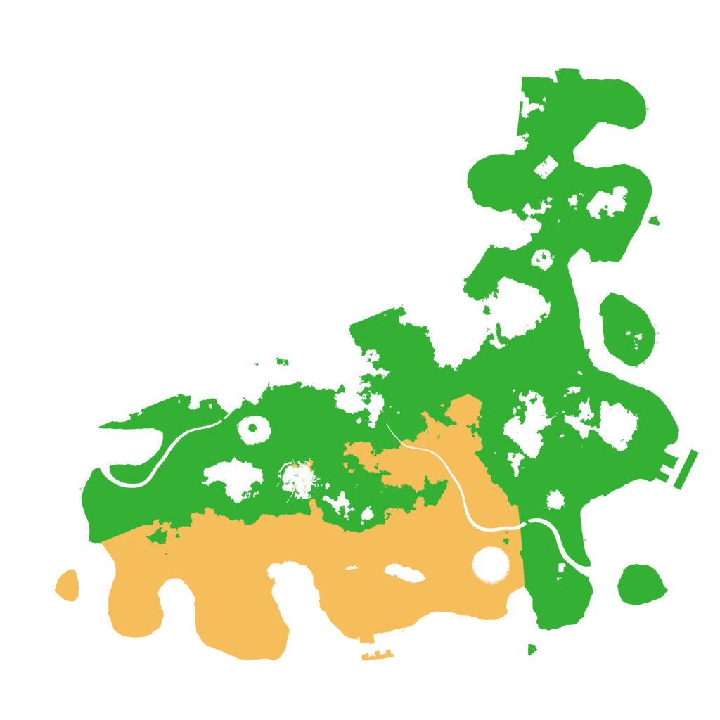 Biome Rust Map: Procedural Map, Size: 3500, Seed: 44254005
