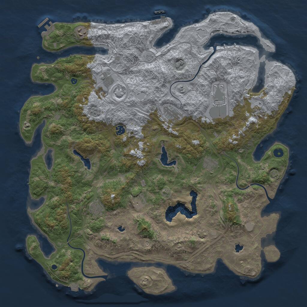 Rust Map: Procedural Map, Size: 4800, Seed: 1446056630, 16 Monuments