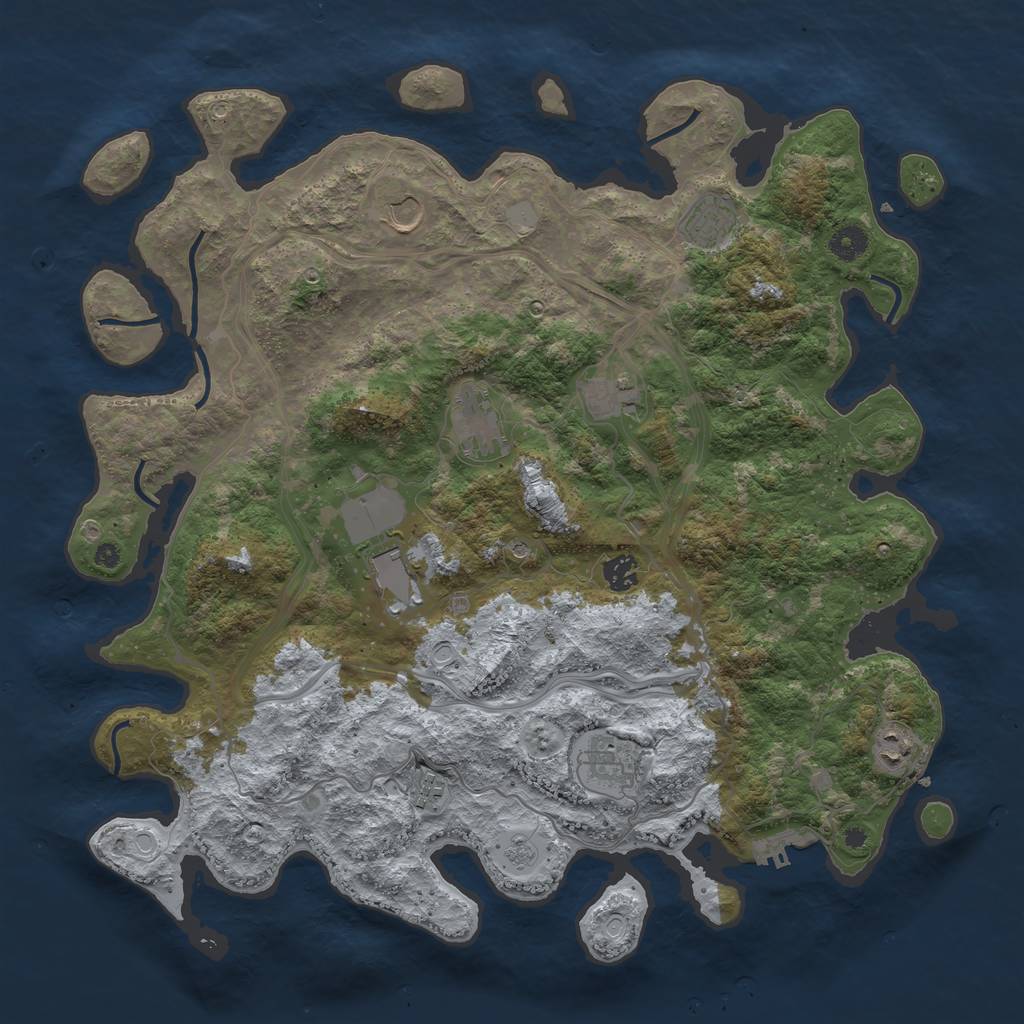 Rust Map: Procedural Map, Size: 4250, Seed: 289966497, 15 Monuments