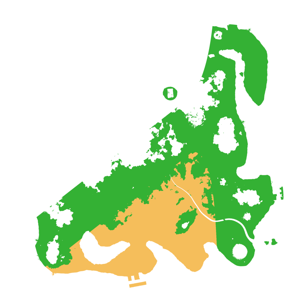 Biome Rust Map: Procedural Map, Size: 3500, Seed: 4094724