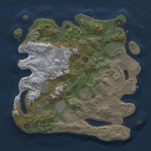 Thumbnail Rust Map: Procedural Map, Size: 3750, Seed: 525361713, 17 Monuments