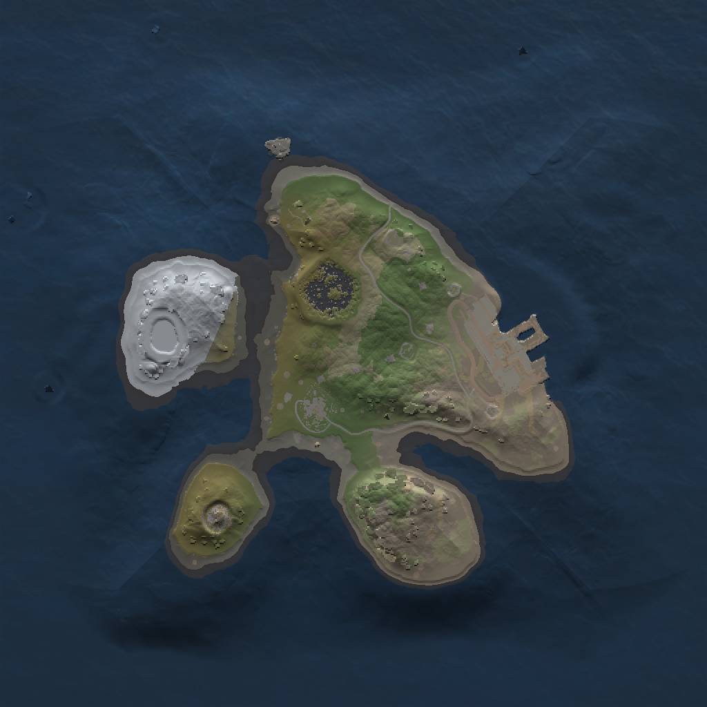 Rust Map: Procedural Map, Size: 1500, Seed: 340509, 4 Monuments