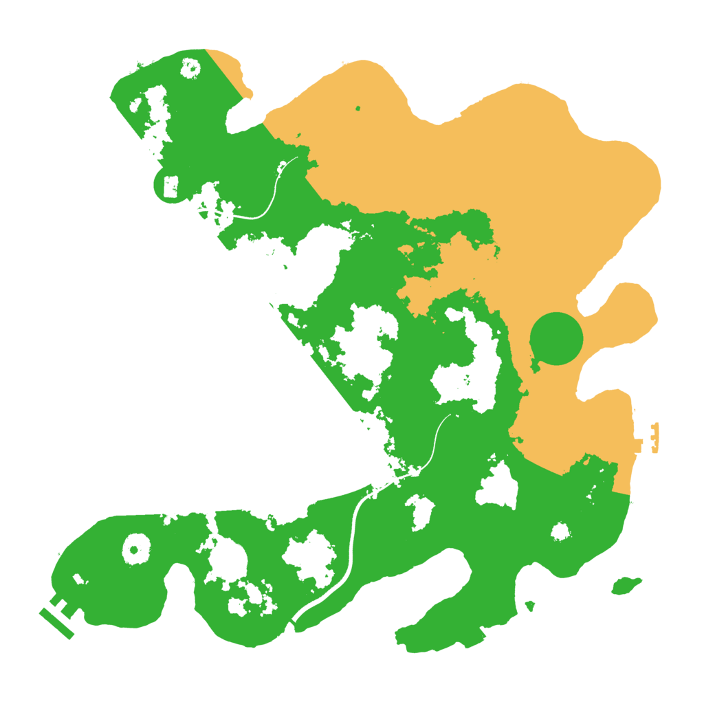 Biome Rust Map: Procedural Map, Size: 3500, Seed: 25463511