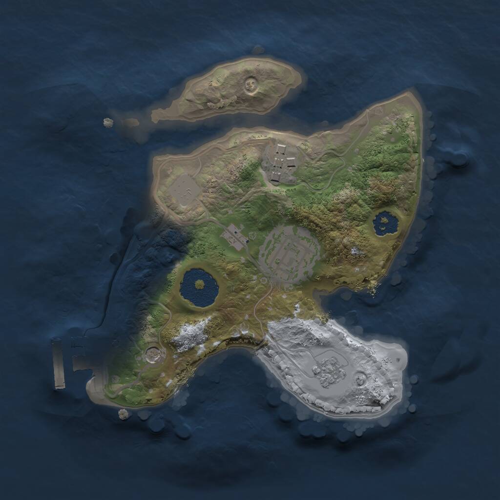 Rust Map: Procedural Map, Size: 2000, Seed: 839823903, 6 Monuments