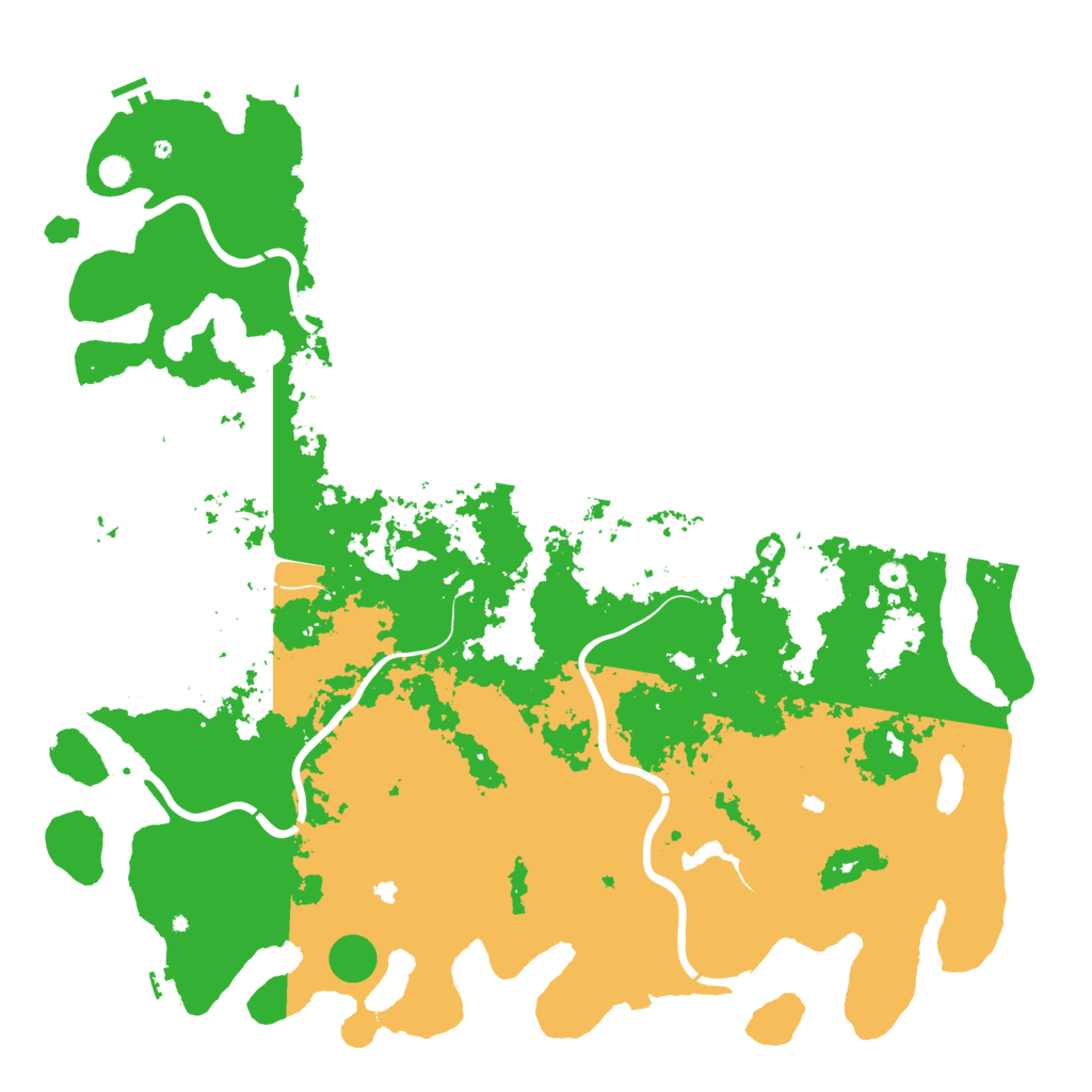 Biome Rust Map: Procedural Map, Size: 6000, Seed: 43258