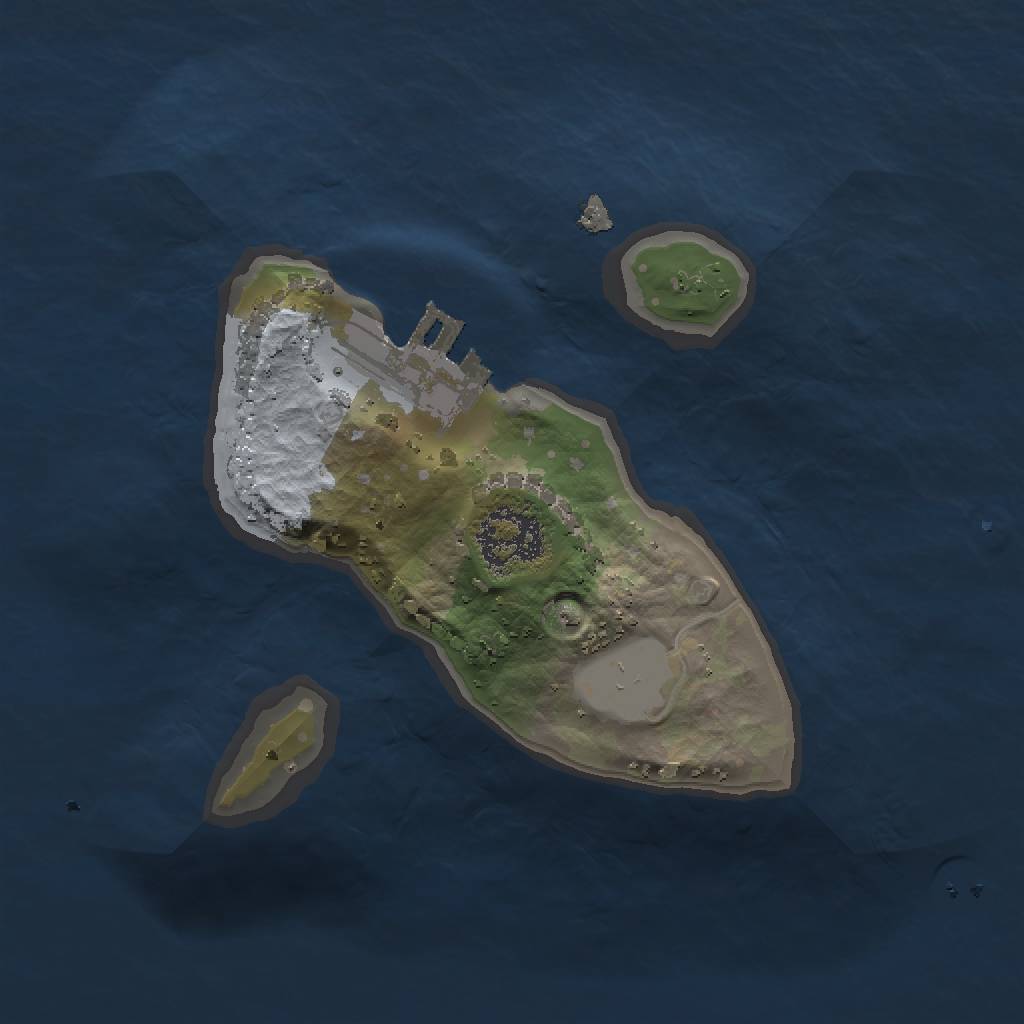 Rust Map: Procedural Map, Size: 1500, Seed: 1080443521, 4 Monuments