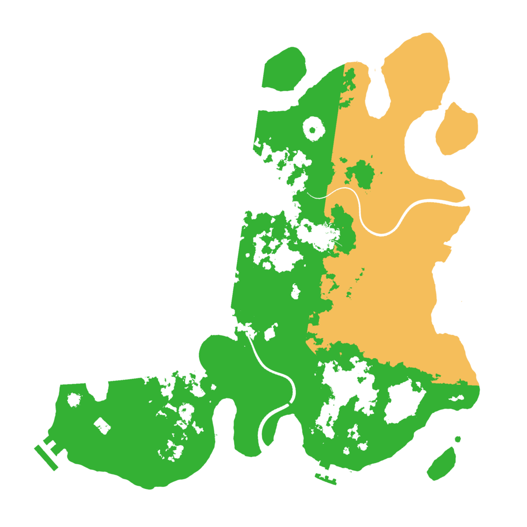 Biome Rust Map: Procedural Map, Size: 3500, Seed: 43628334