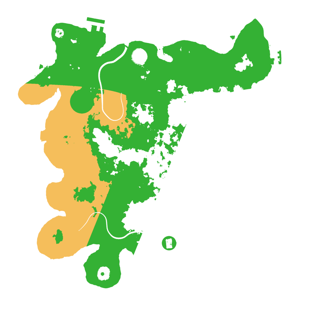 Biome Rust Map: Procedural Map, Size: 3500, Seed: 64407079