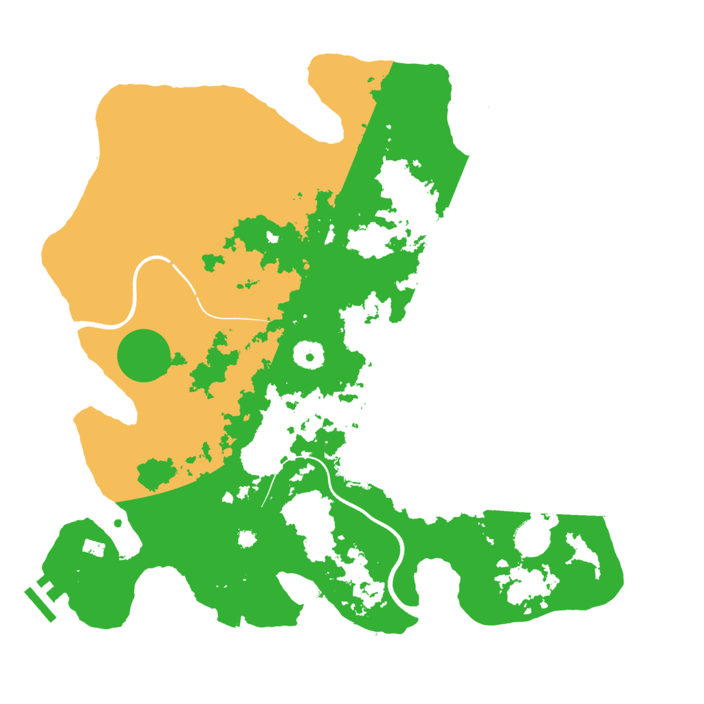 Biome Rust Map: Procedural Map, Size: 3500, Seed: 46239044