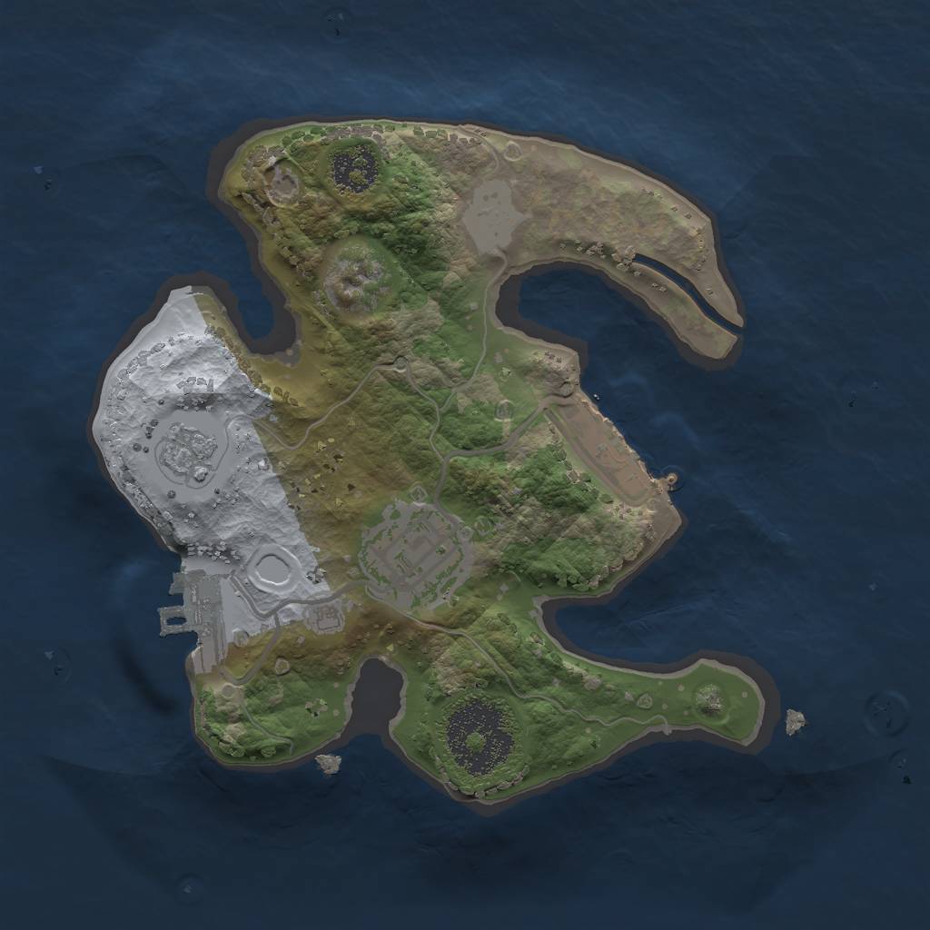 Rust Map: Procedural Map, Size: 2000, Seed: 806258940, 7 Monuments