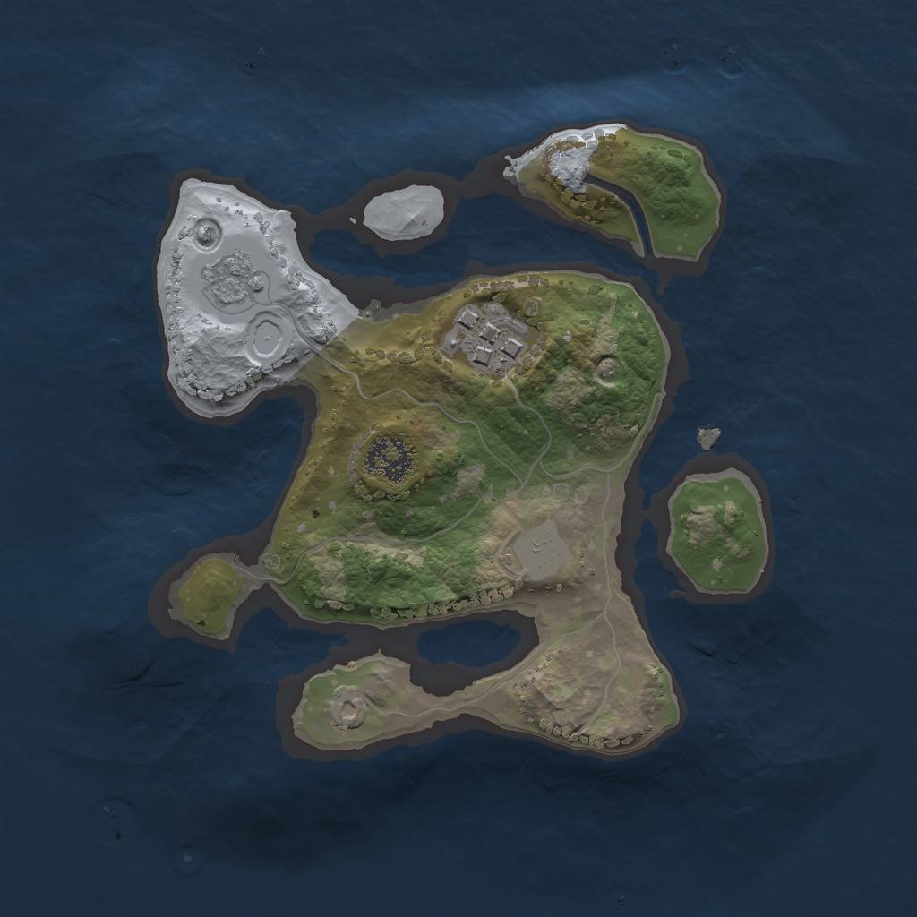Rust Map: Procedural Map, Size: 1980, Seed: 1980, 5 Monuments